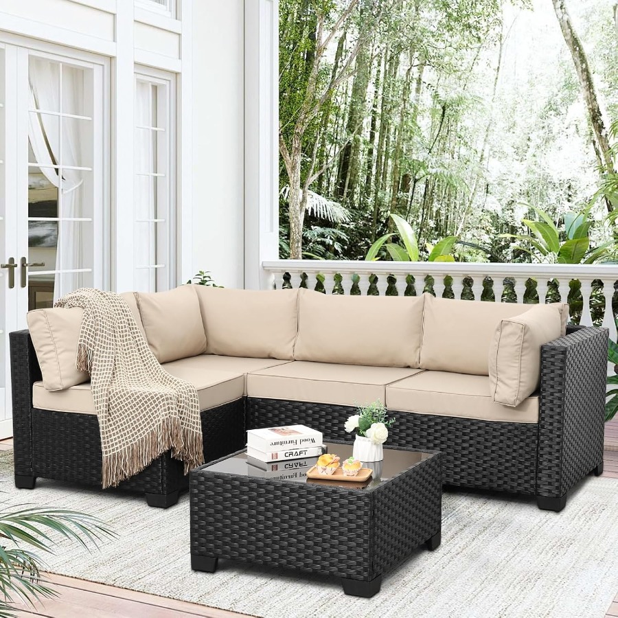 Outdoor Furniture Metal Chairs - Набор уличной мебели для патио, 5