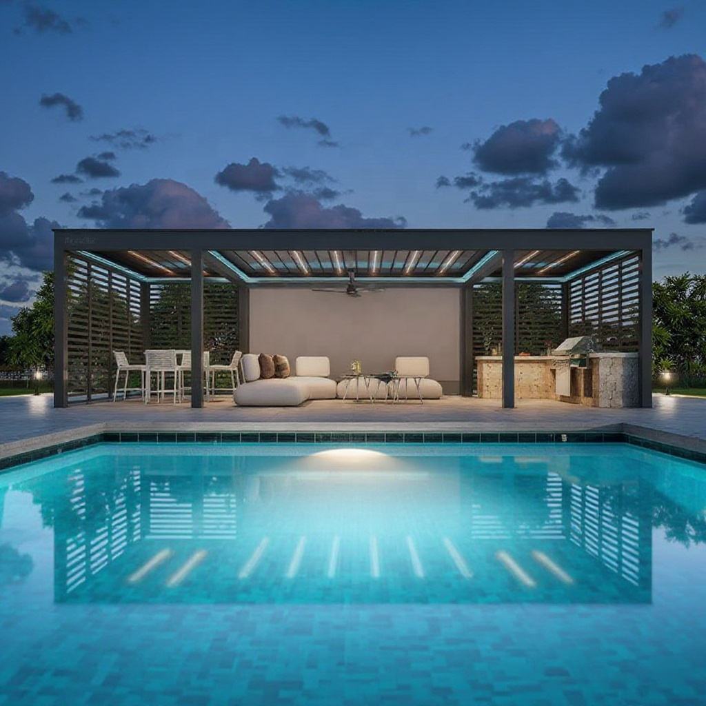 Outdoor Furniture Metal - Павильон-пергола из алюминиевого сплава различных размеров
