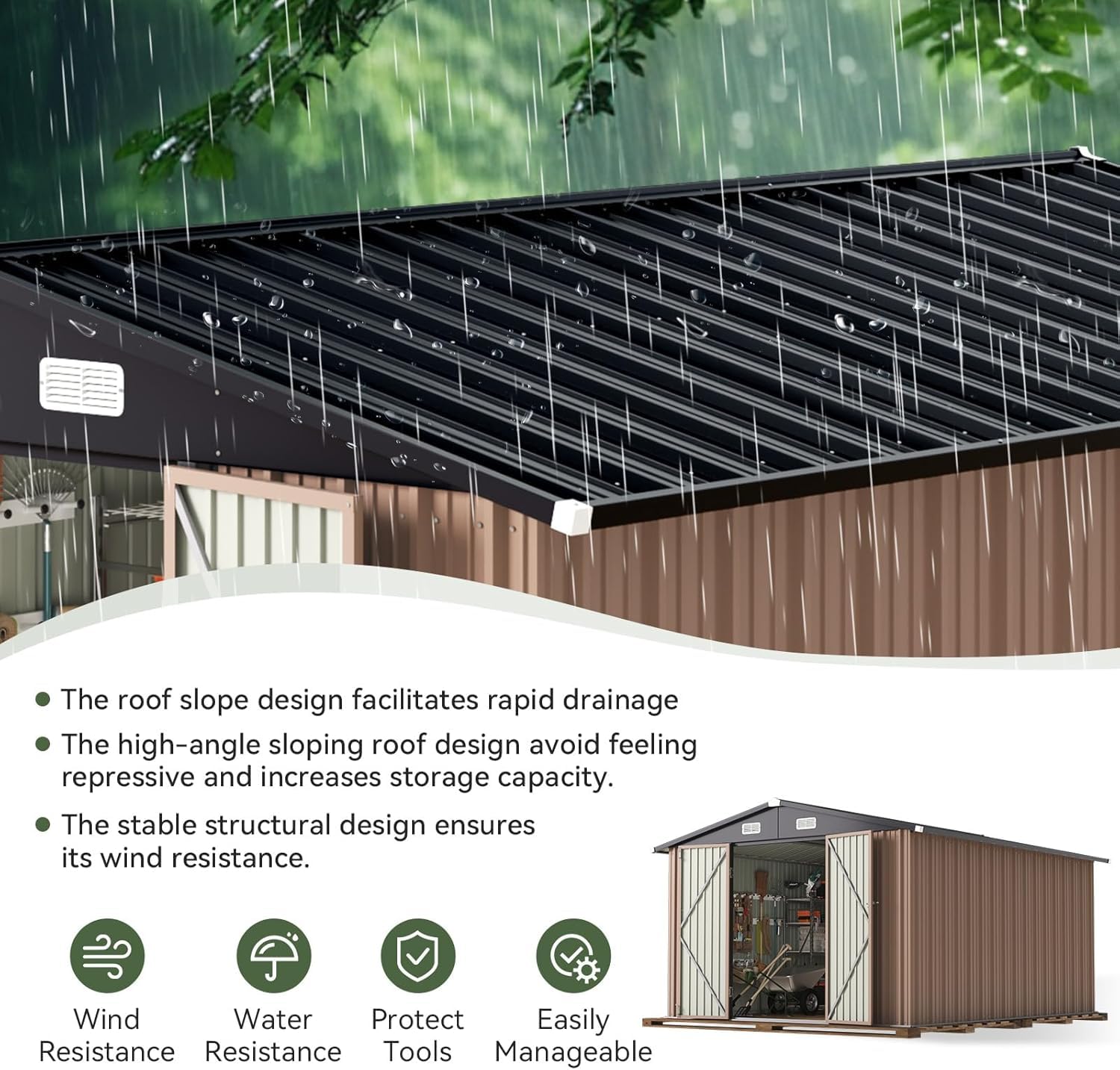 Outdoor Furniture Metal - Сарай для хранения на открытом воздухе