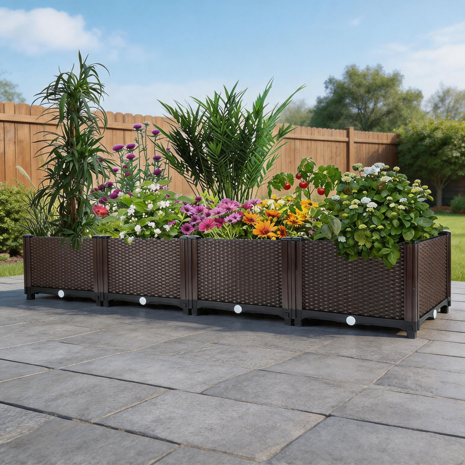 Outdoor Daybed Furniture - Самополивная приподнятая грядка – большой пластиковый