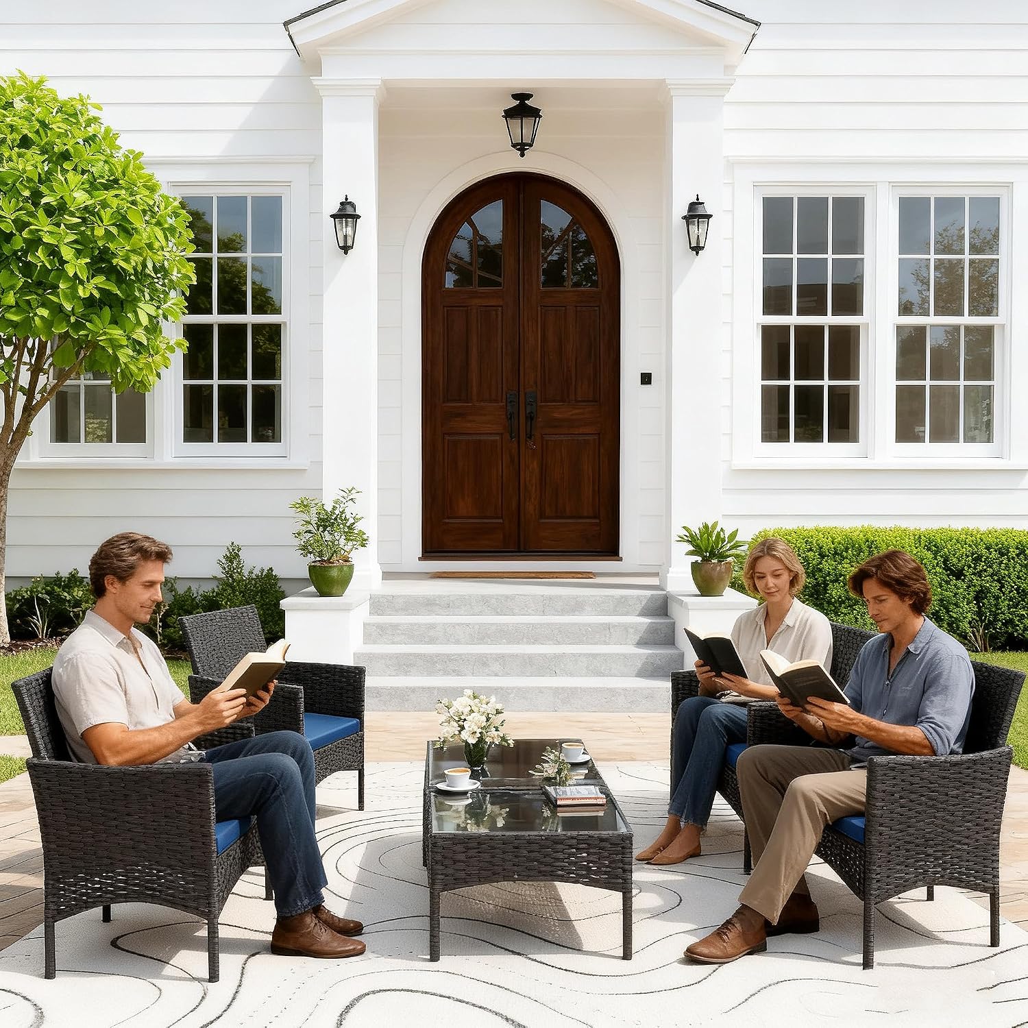 Комплект садовой мебели из 8 п – обзор и цена Outdoor Furniture Metal Chairs