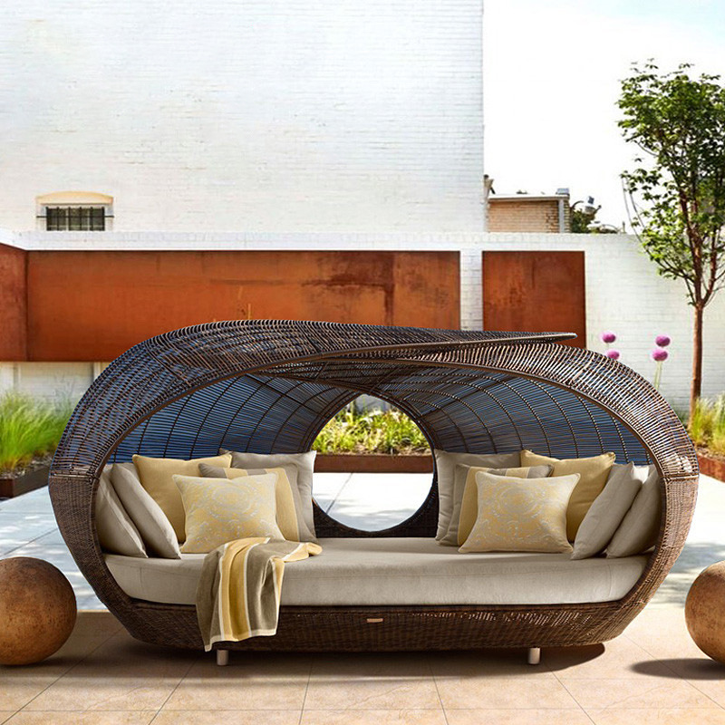 Плетеная полукруглая кушетка и – обзор и цена Outdoor Daybed Furniture