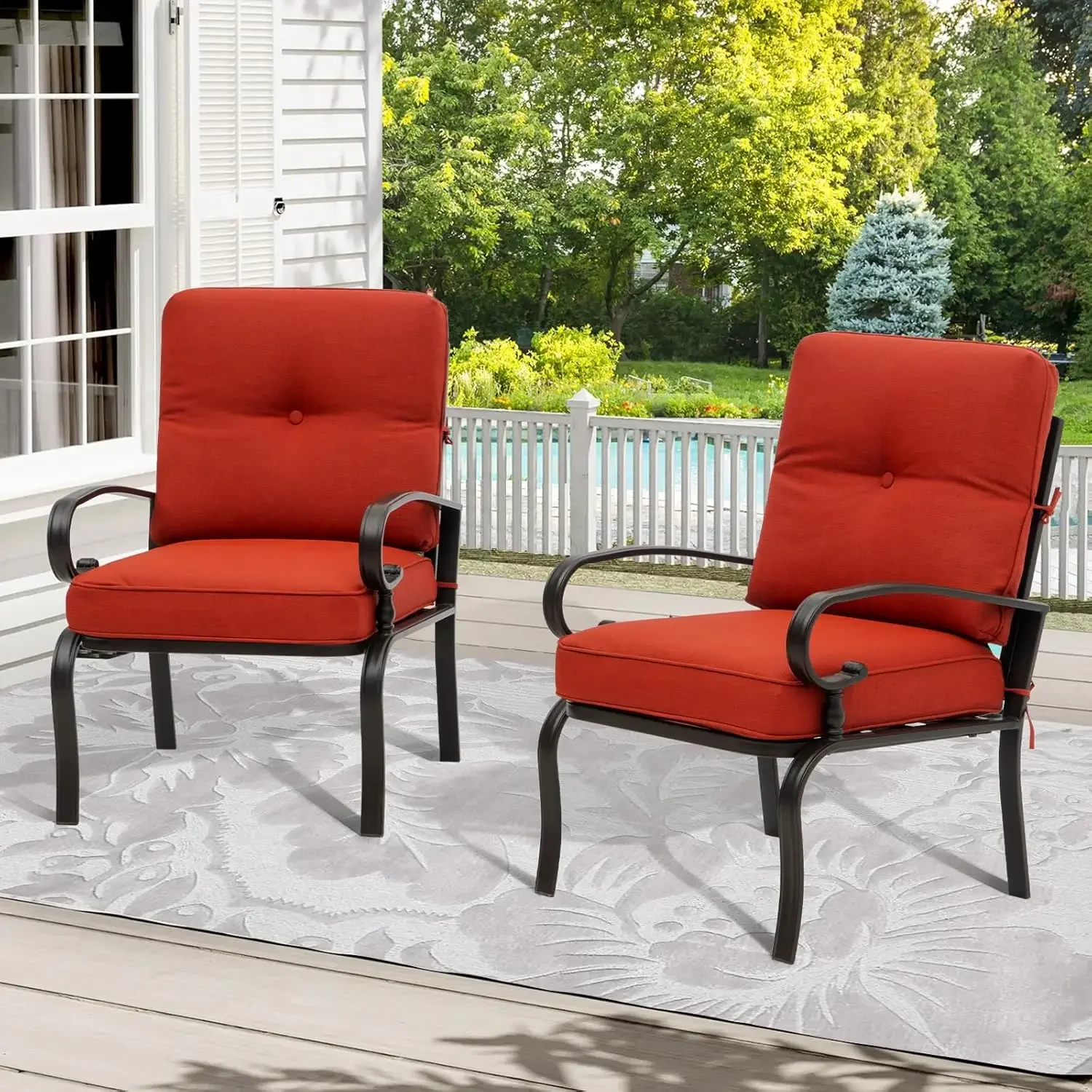 Красные металлические стулья д – обзор и цена Outdoor Furniture Metal Chairs